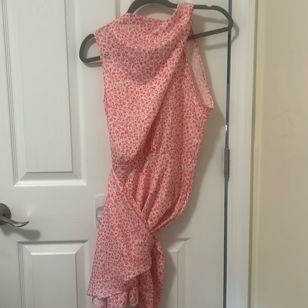 Floral high neck dress